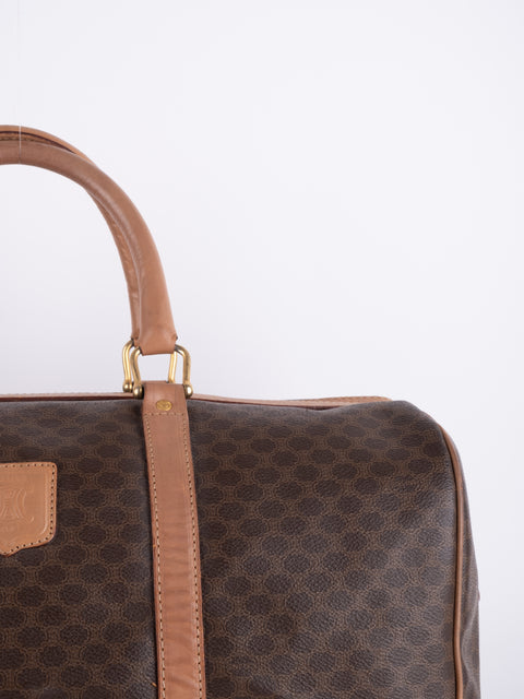 Celine Macadam Vintage Brown Travel Bag
