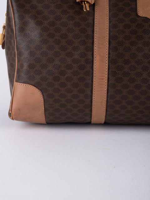Celine Macadam Vintage Brown Travel Bag
