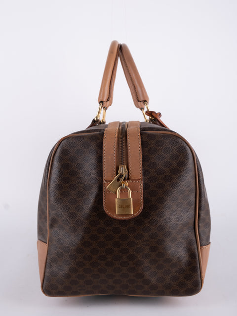Celine Macadam Vintage Brown Travel Bag