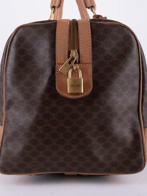 Celine Macadam Vintage Brown Travel Bag