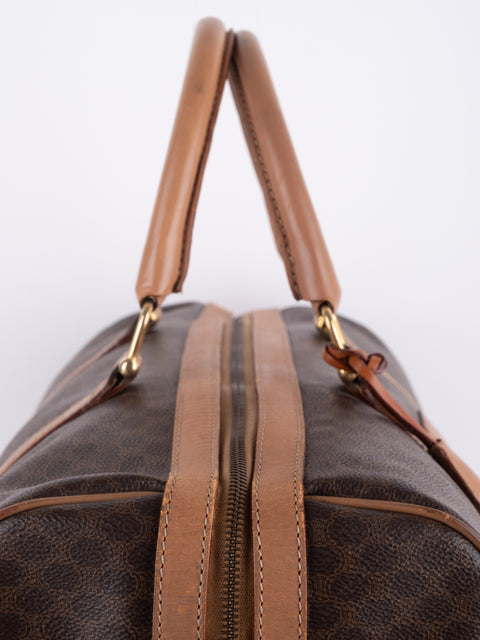 Celine Macadam Vintage Brown Travel Bag