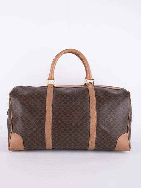 Celine Macadam Vintage Brown Travel Bag