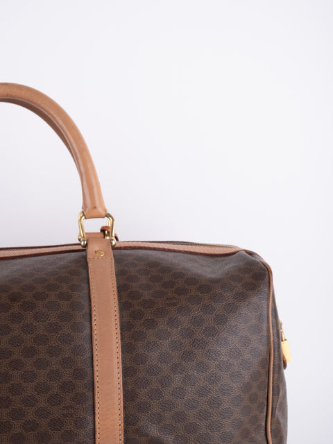 Celine Macadam Vintage Brown Travel Bag
