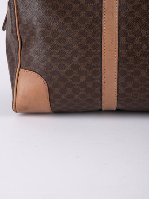 Celine Macadam Vintage Brown Travel Bag