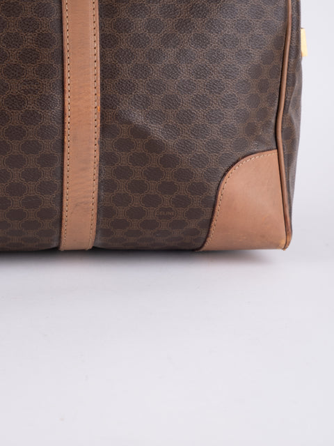 Celine Macadam Vintage Brown Travel Bag