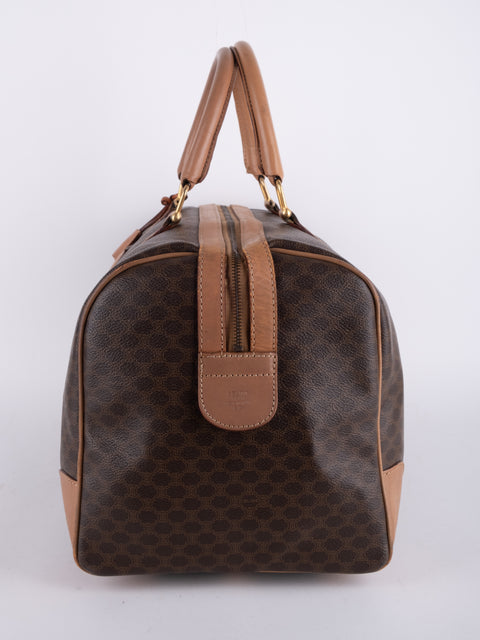 Celine Macadam Vintage Brown Travel Bag