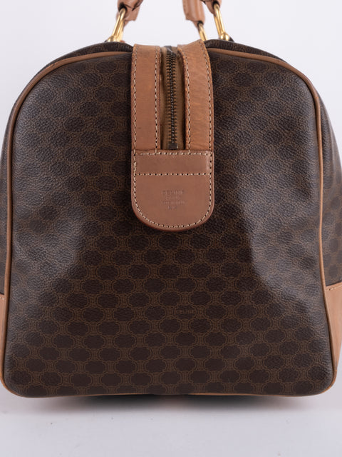 Celine Macadam Vintage Brown Travel Bag