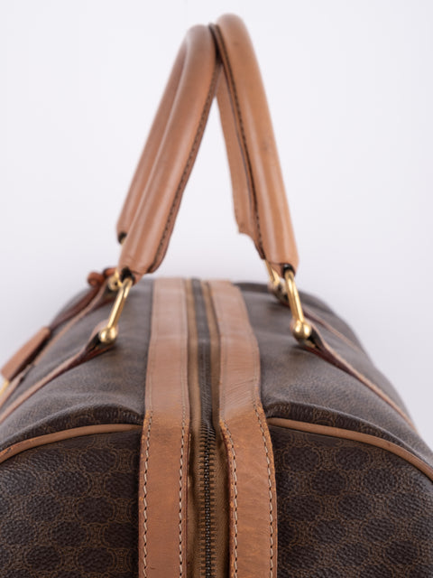 Celine Macadam Vintage Brown Travel Bag