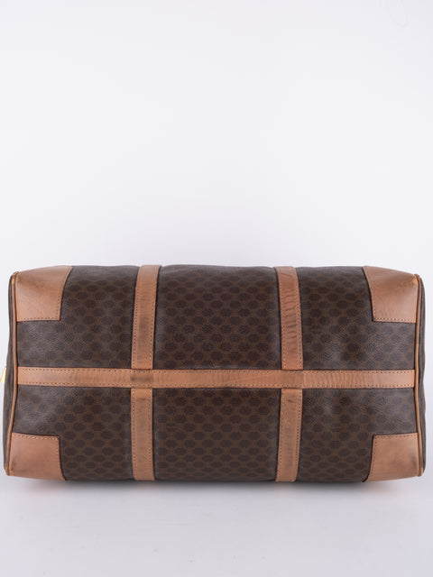 Celine Macadam Vintage Brown Travel Bag