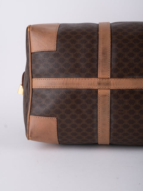 Celine Macadam Vintage Brown Travel Bag