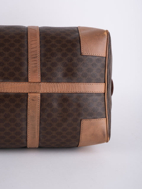Celine Macadam Vintage Brown Travel Bag