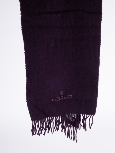 Givenchy Vintage Burgundy Cashmere Scarf