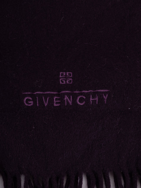Givenchy Vintage Burgundy Cashmere Scarf