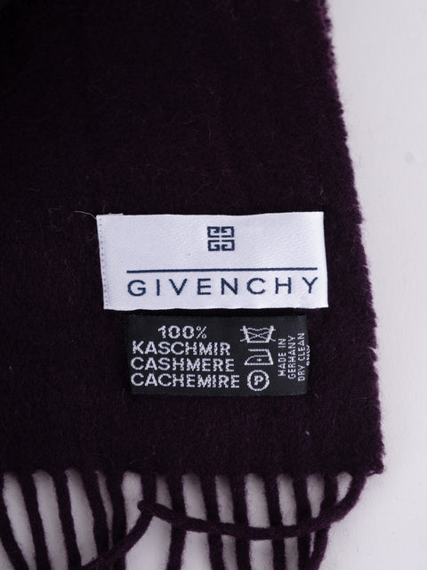 Givenchy Vintage Burgundy Cashmere Scarf