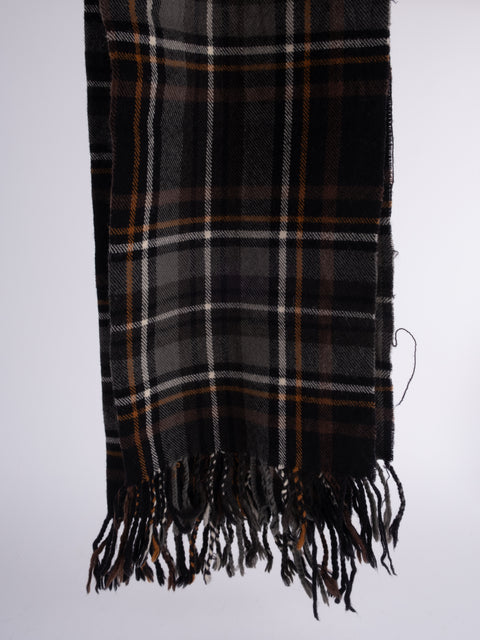 Aquascutum Vintage Dark Plaid Scarf