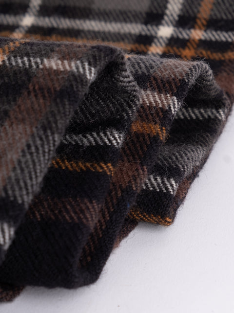 Aquascutum Vintage Dark Plaid Scarf