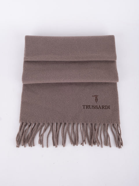 Trussardi Vintage Taupe Lambswool Scarf
