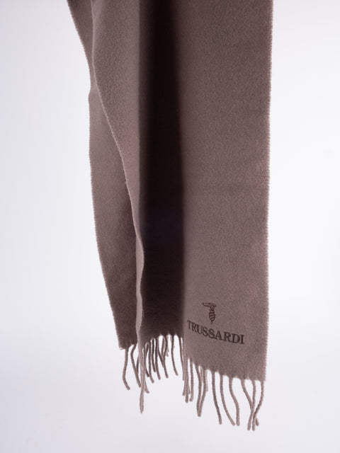 Trussardi Vintage Taupe Lambswool Scarf
