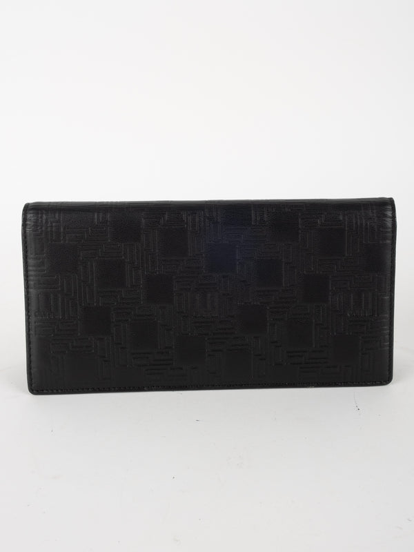 Dunhill Leather Wallet Black Pattern Classic
