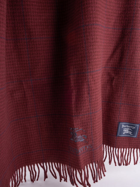 Burberrys Vintage Burgundy Check Scarf