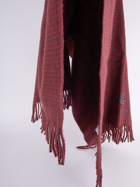 Burberrys Vintage Burgundy Check Scarf