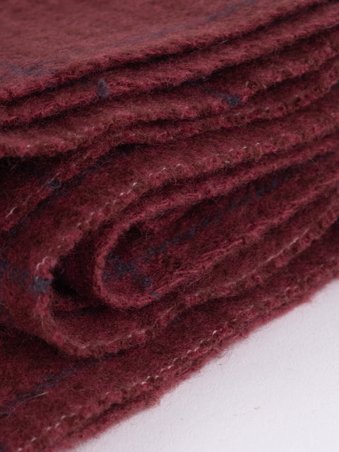 Burberrys Vintage Burgundy Check Scarf