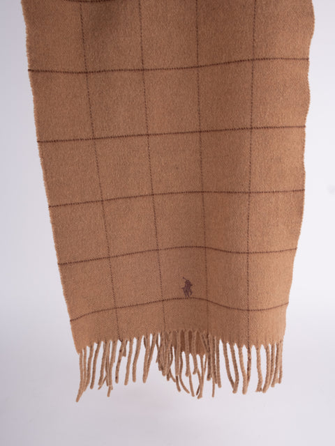 Polo Ralph Lauren Vintage Camel Merino Wool Scarf