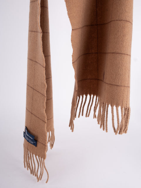 Polo Ralph Lauren Vintage Camel Merino Wool Scarf