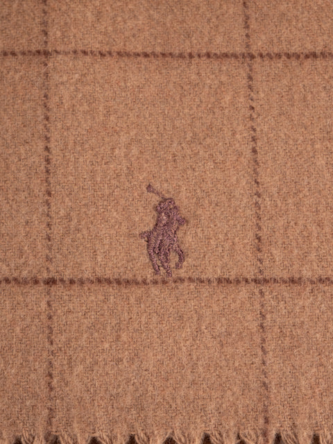 Polo Ralph Lauren Vintage Camel Merino Wool Scarf