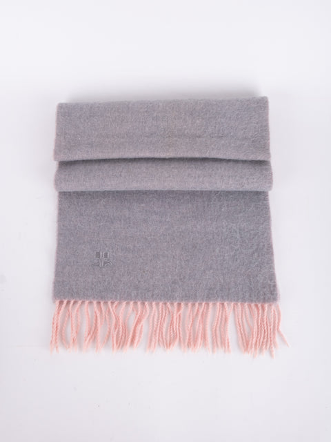 Courrèges Vintage Grey and Pink Scarf