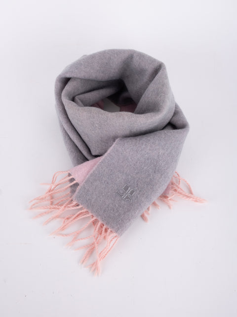 Courrèges Vintage Grey and Pink Scarf