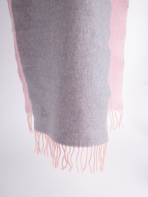 Courrèges Vintage Grey and Pink Scarf