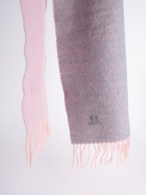 Courrèges Vintage Grey and Pink Scarf
