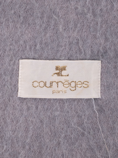 Courrèges Vintage Grey and Pink Scarf