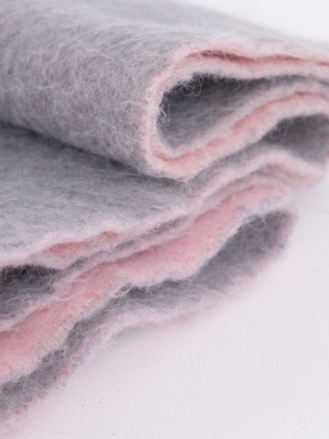 Courrèges Vintage Grey and Pink Scarf