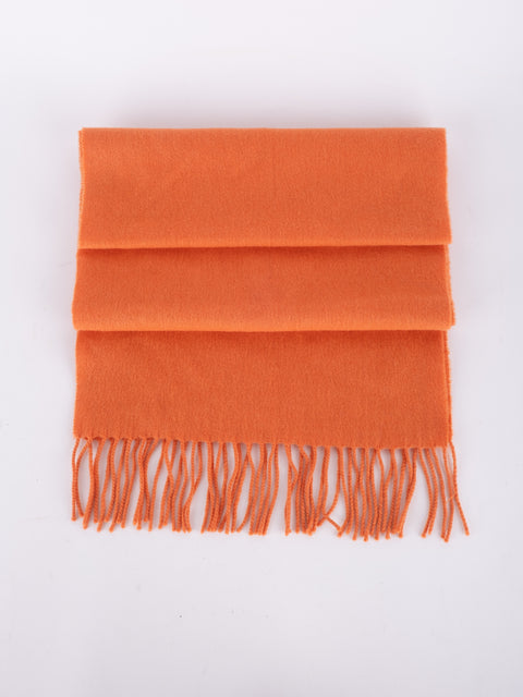 Nina Ricci Vintage Orange Fringed Scarf