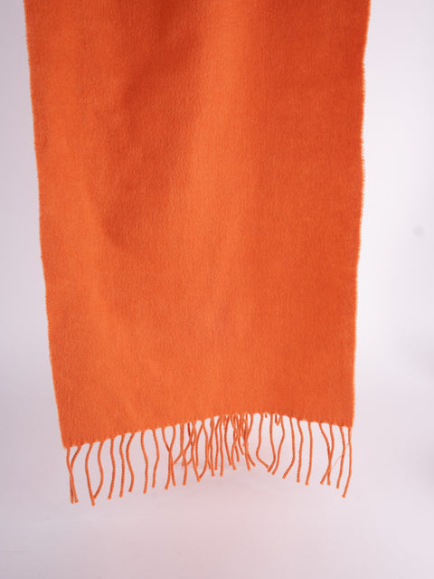 Nina Ricci Vintage Orange Fringed Scarf