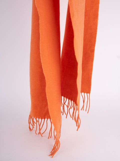 Nina Ricci Vintage Orange Fringed Scarf