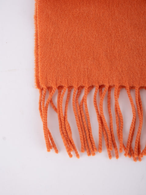 Nina Ricci Vintage Orange Fringed Scarf