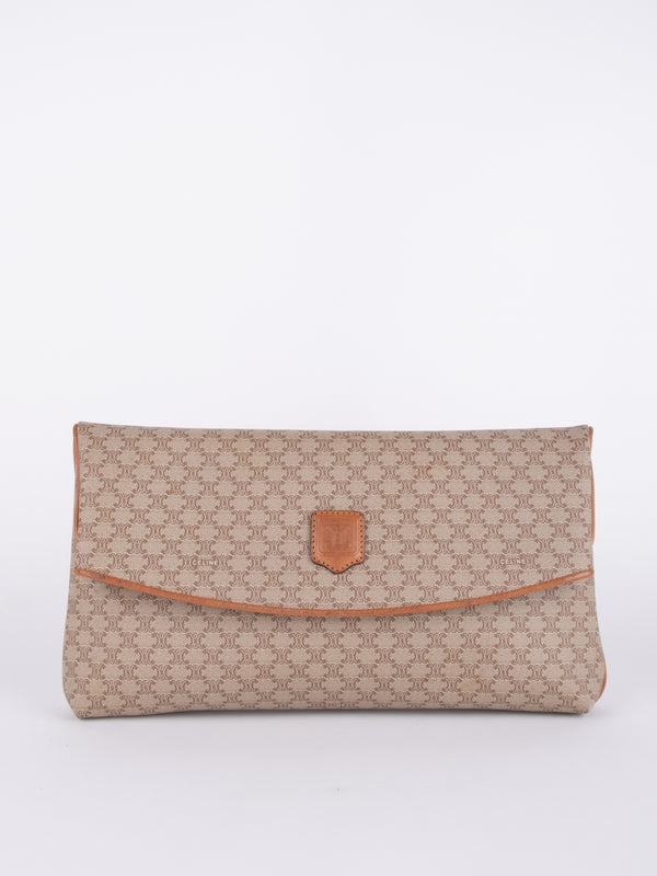 CELINE Vintage Macadam Envelope Clutch