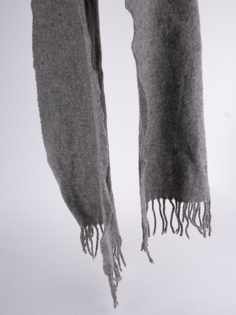 Trussardi Vintage Grey Fringed Scarf
