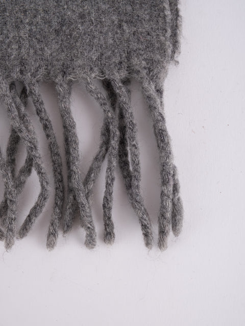 Trussardi Vintage Grey Fringed Scarf