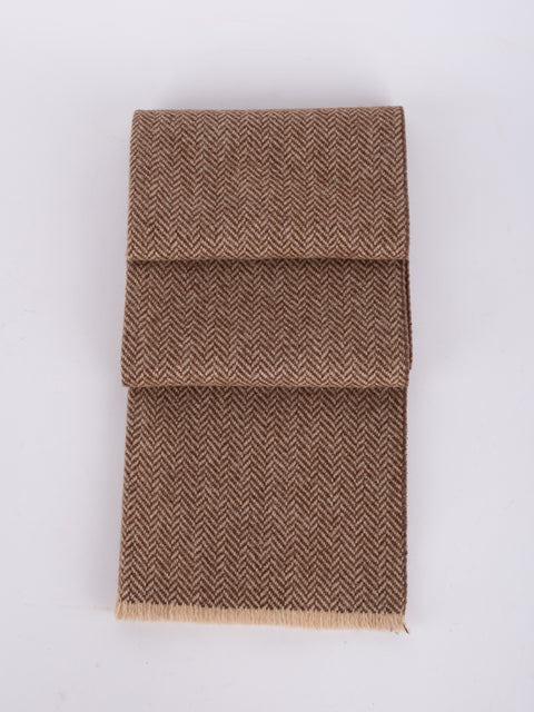 Giorgio Armani Vintage Herringbone Wool Scarf