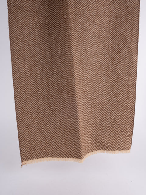 Giorgio Armani Vintage Herringbone Wool Scarf