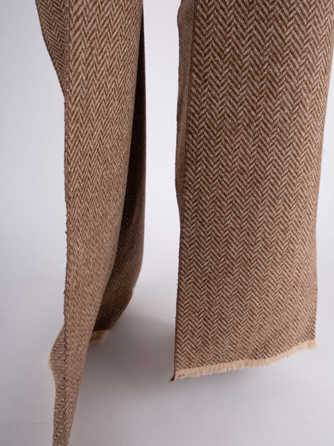 Giorgio Armani Vintage Herringbone Wool Scarf