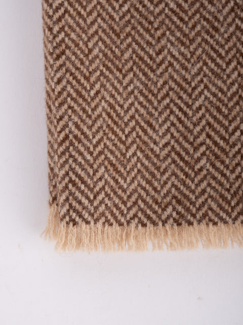 Giorgio Armani Vintage Herringbone Wool Scarf