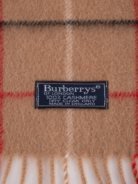 Burberrys Vintage Nova Check Cashmere Scarf