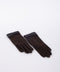 Chloé Vintage Brown Leather and Fabric Gloves