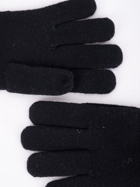Fendi Zucca Vintage Black Fabric Gloves