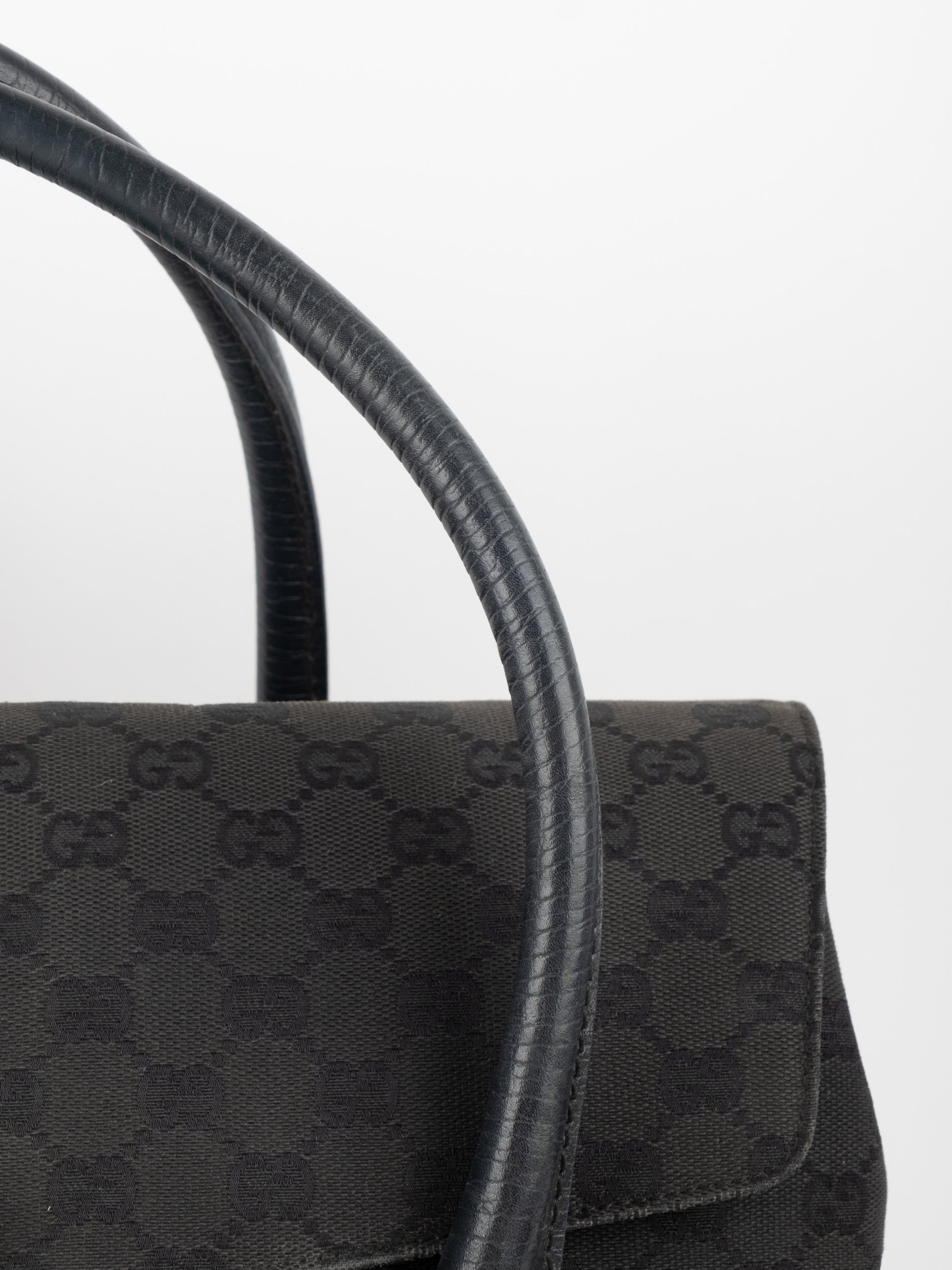 GUCCI GG Canvas Horsebit Shoulder Bag 90׳ נדיר במיוחד